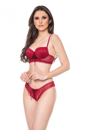 CONJUNTO SENSUAL VERMELHO